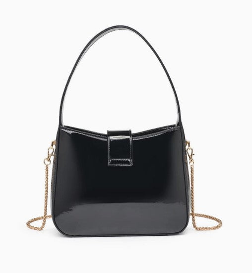 Paige Patent Handbag, Black