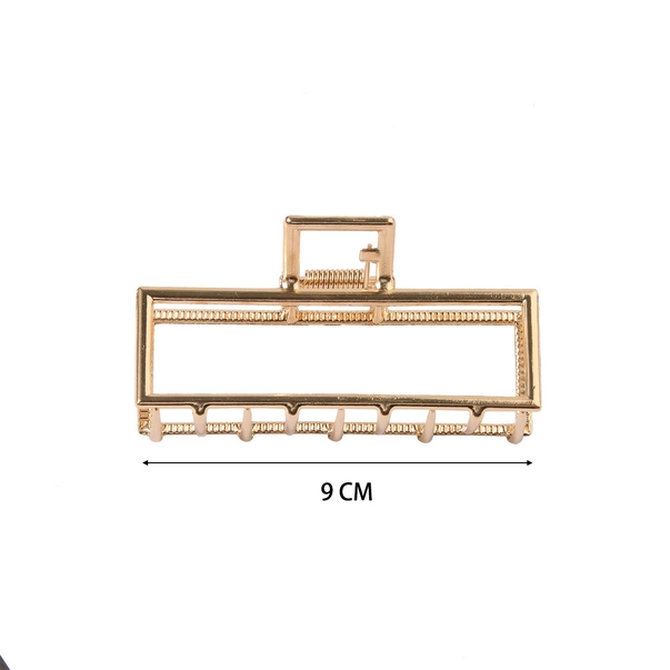 Gold Metal Claw Clip, Rectangle