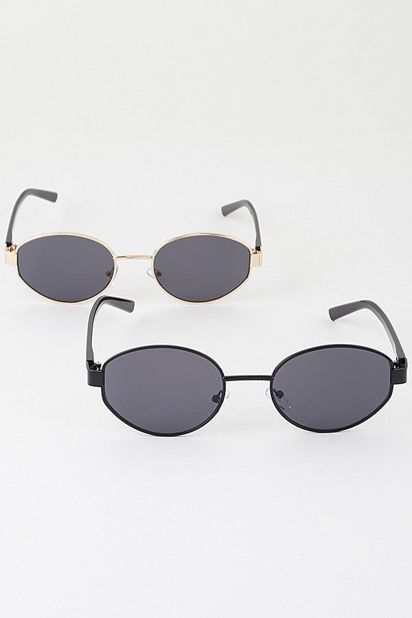 Minimal Metal Round Sunglasses