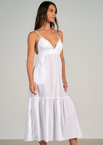 Sleeveless Maxi Dress, White