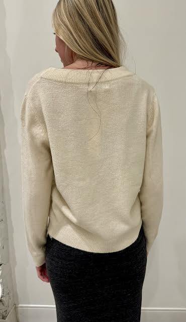 Knit Button up Cardigan, Off White