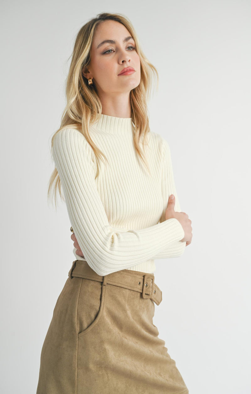 Bakery Ribbed Knit Sweater, Ivory