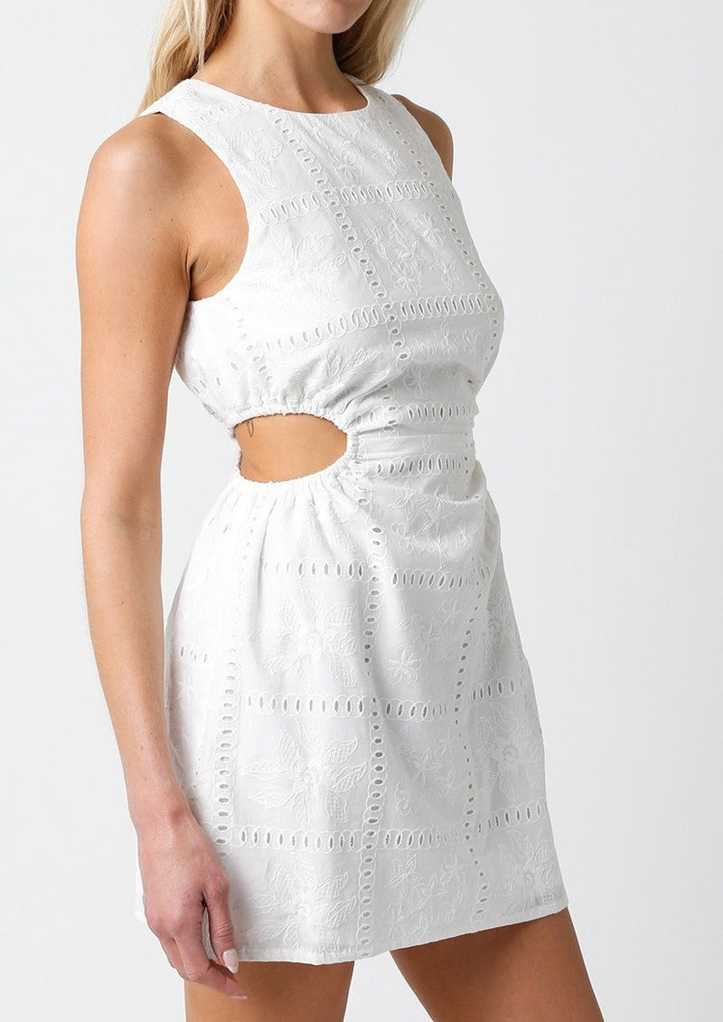 Bridget Cutout Mini Dress, White