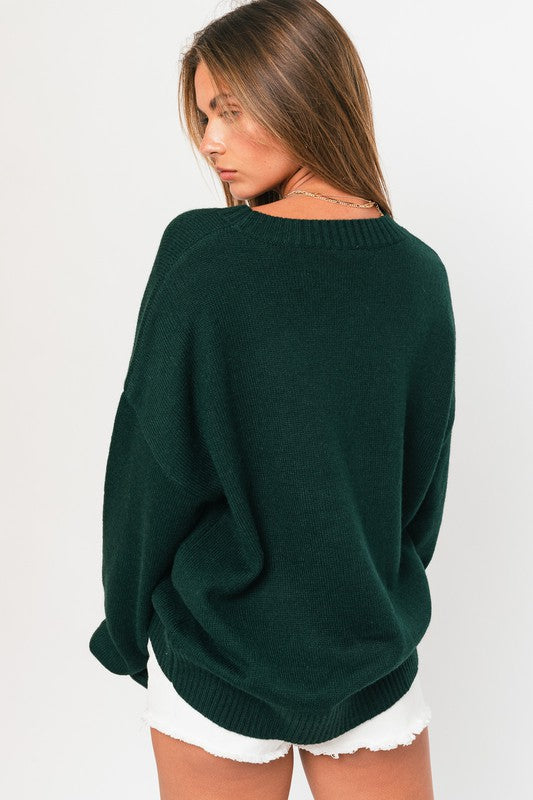 Chicago Round Neck Sweater, Forest