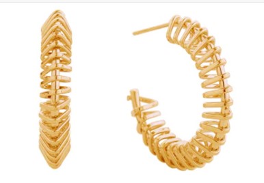 Spiral Hoop Earring, Gold