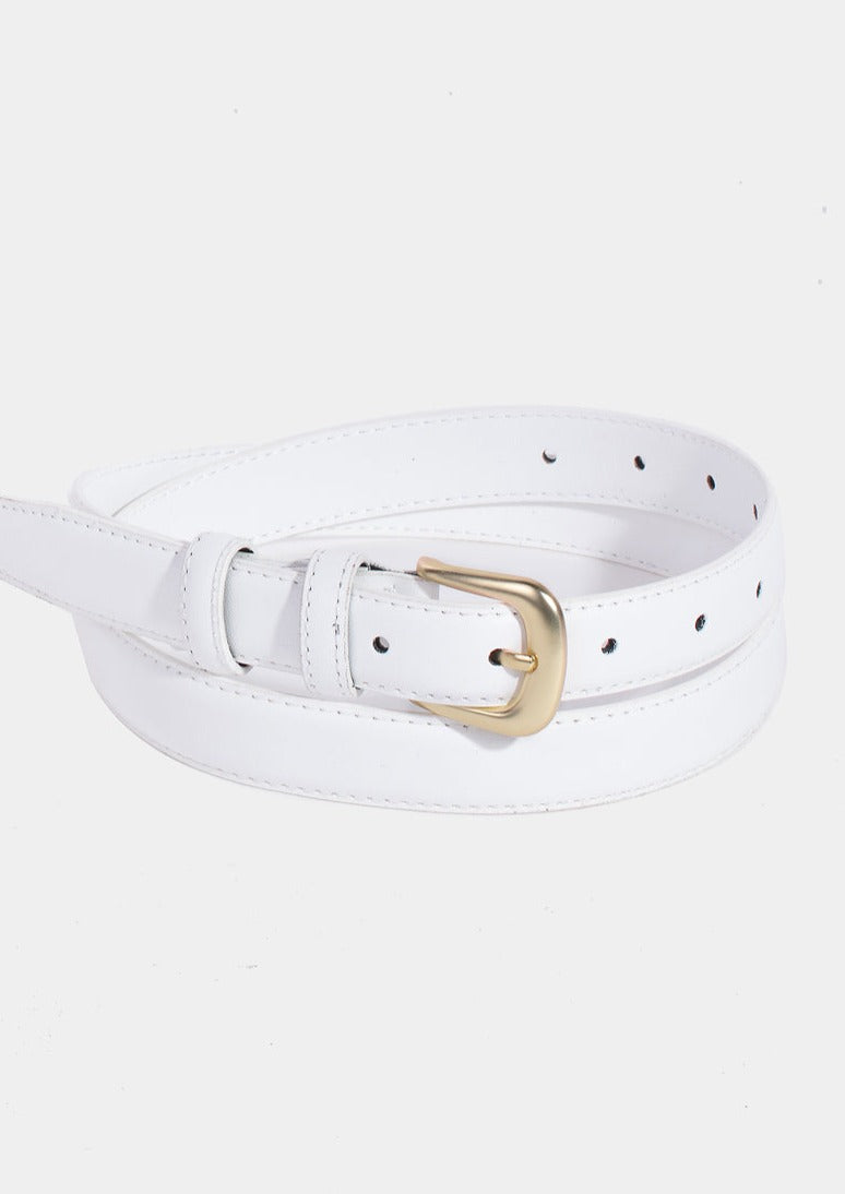 Everyday Faux Lether Belt, White