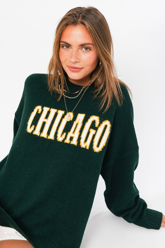 Chicago Round Neck Sweater, Forest