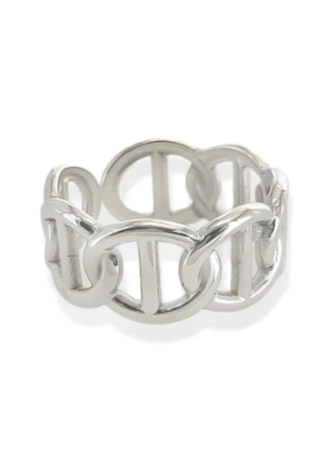Flat Mariner Chain Ring, Silver