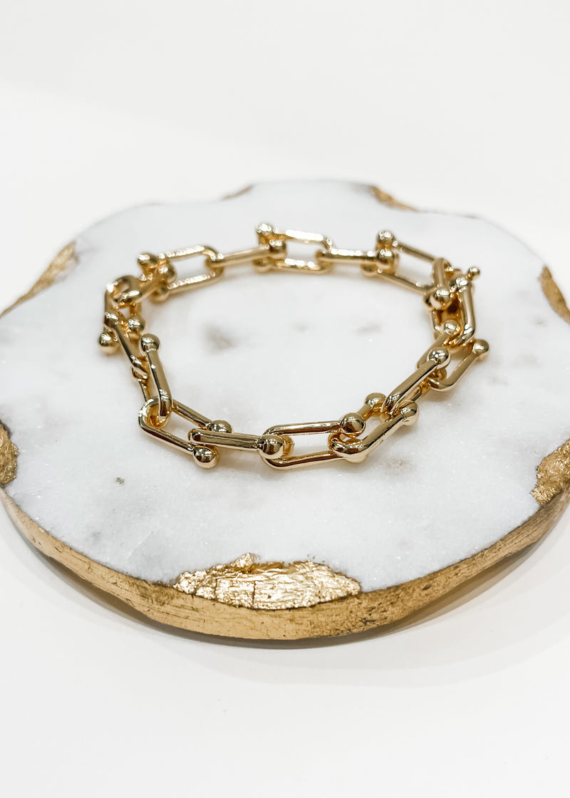 Toggel Chain Bracelet, Gold