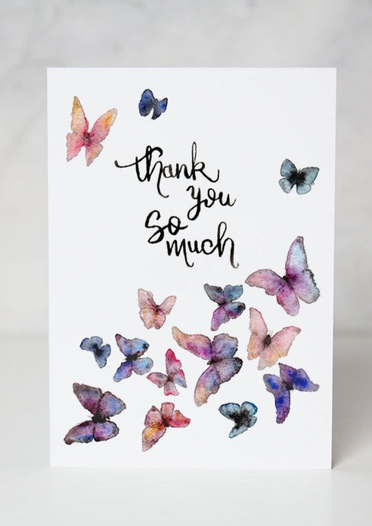 Butterfly Thanks Card