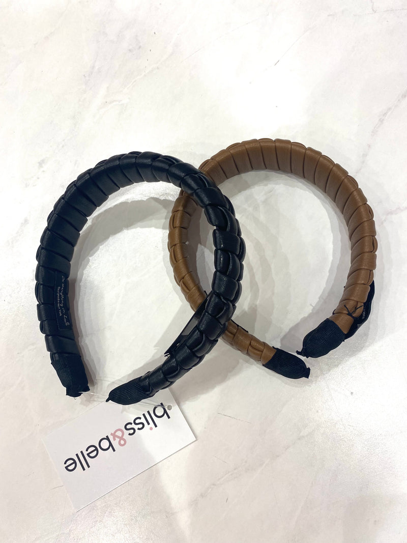 Braided Leather Headband (Multiple Colors)
