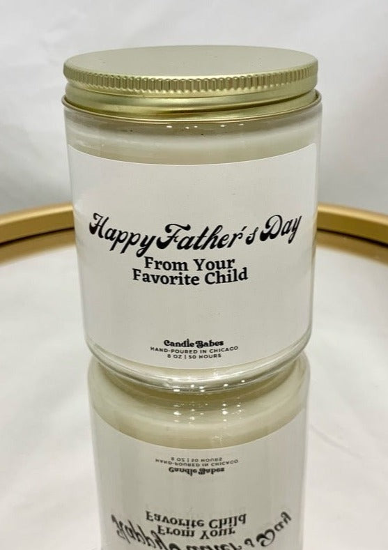Happy Father's Day From Your Favorite Child 8 Oz Candle