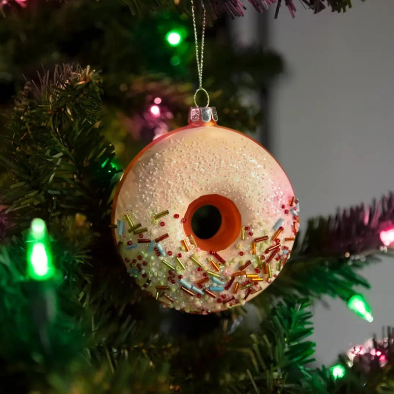 Vanilla Frosted Donut Ornament