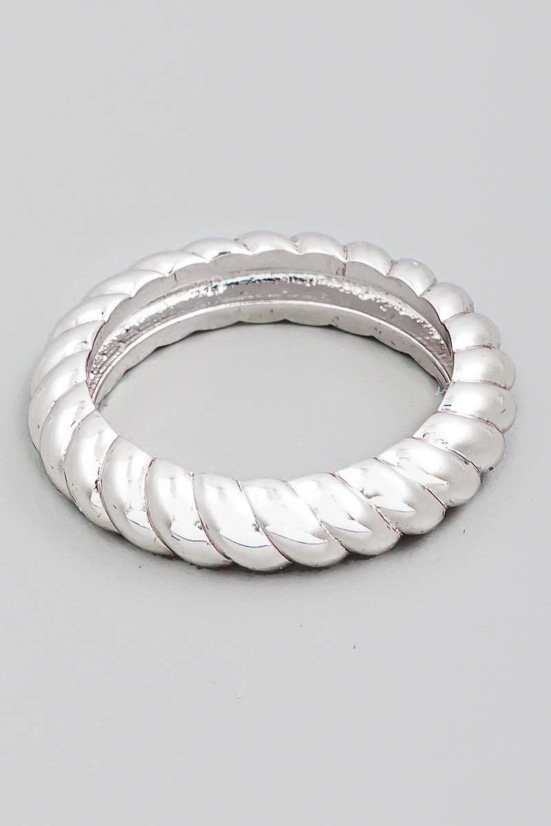 Rope Textured Ring, Silver