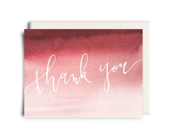 Watercolor Thank You Card