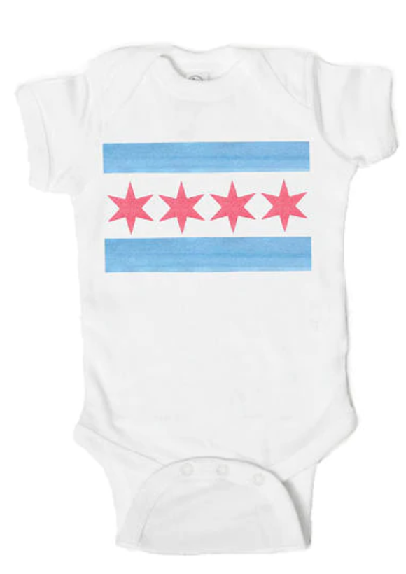Short Sleeve Chicago Baby Onesie