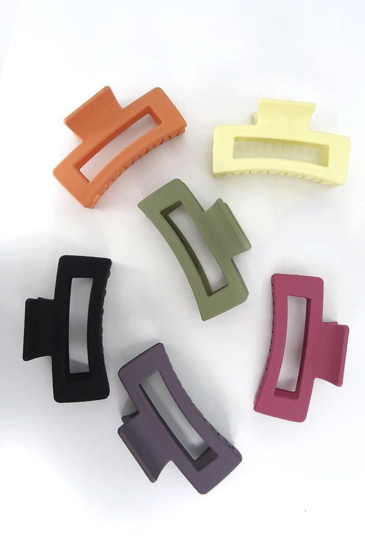 Rectangle Hair Claw Clip (Multiple Colors)
