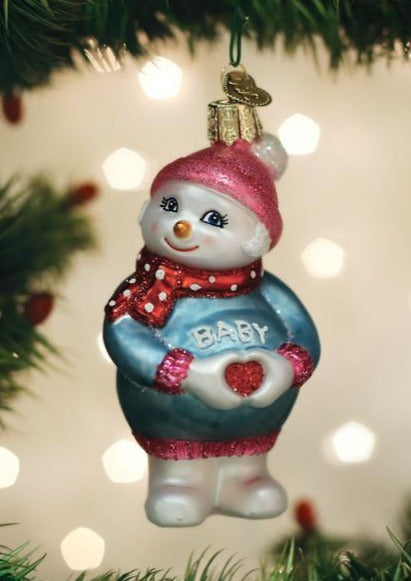 Pregnant Snowlady Ornament
