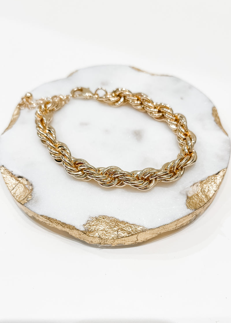 Rope Chain Bracelet, Gold