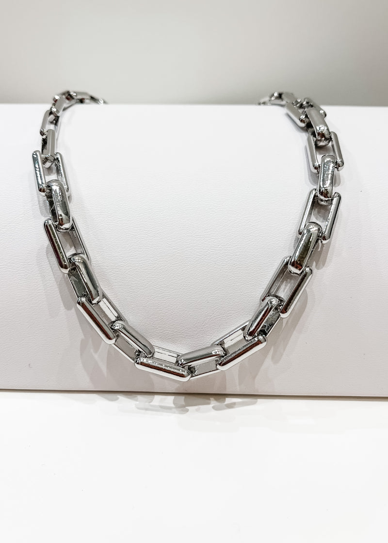 Chain Link Necklace, Silver