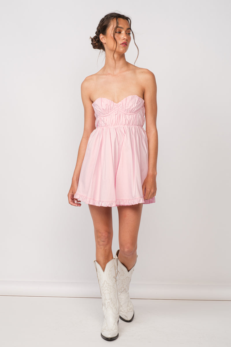 Strapless Mini Dress, Cute Heart