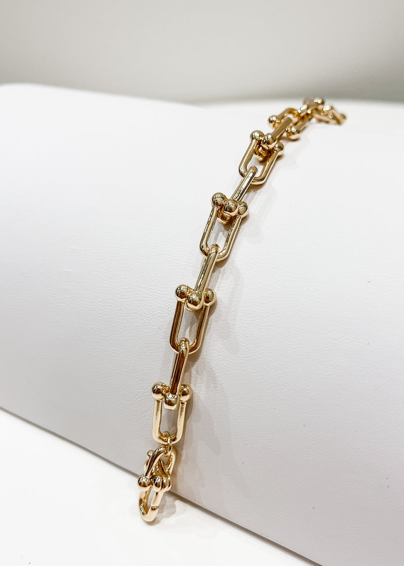 Toggel Chain Bracelet, Gold
