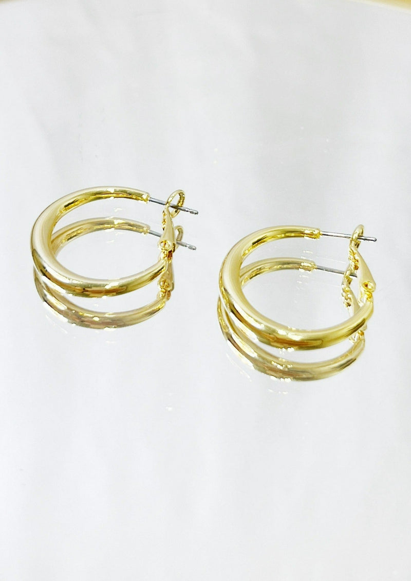 Medium Hoop Earrings, Gold