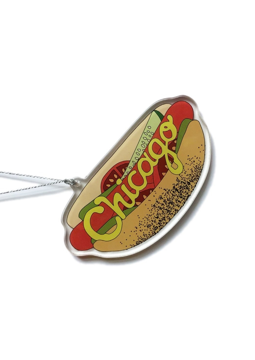 Chicago Hot Dog Keychain