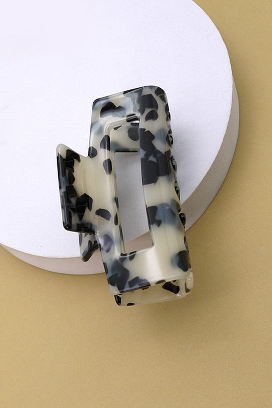 Cellulose Rectangle Hair Claw Clip (Multiple Colors)